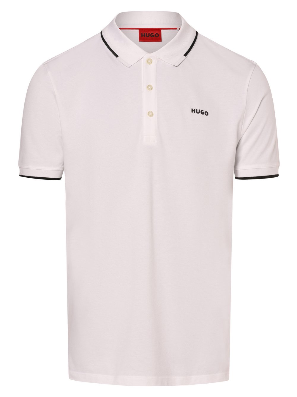 HUGO Poloshirt Herren Baumwolle weiß, L