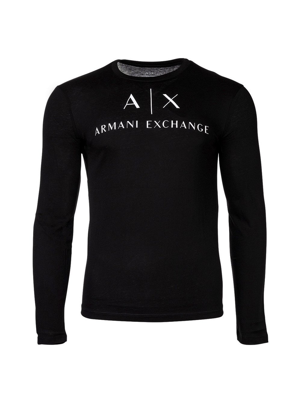 Armani Exchange Longsleeve 1er Pack Herren Baumwolle schwarz gemustert, S