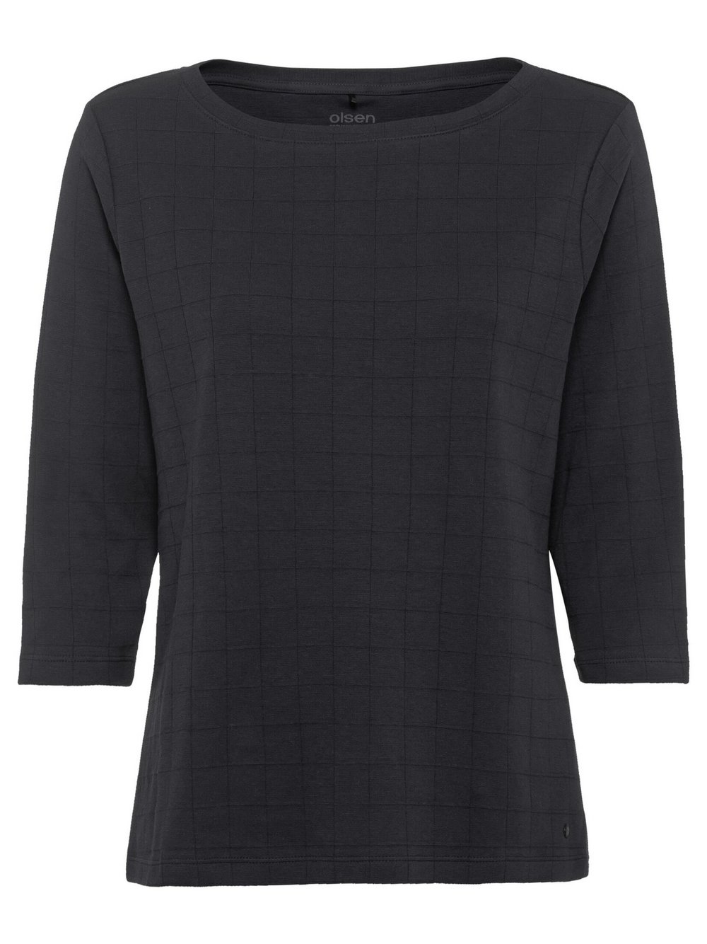 Olsen Shirt Damen Baumwolle schwarz kariert, 38