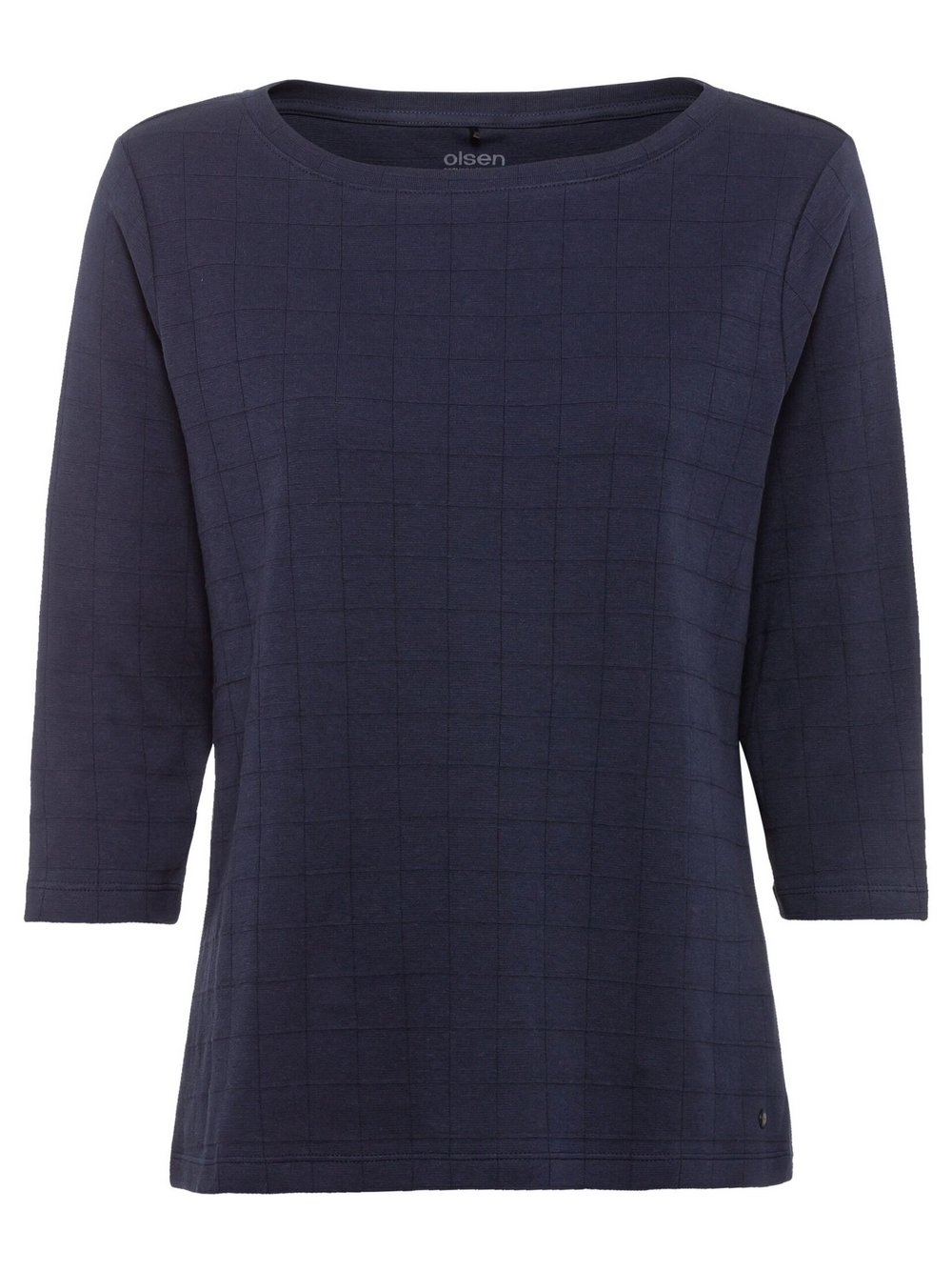 Olsen Shirt Damen Baumwolle blau kariert, 38