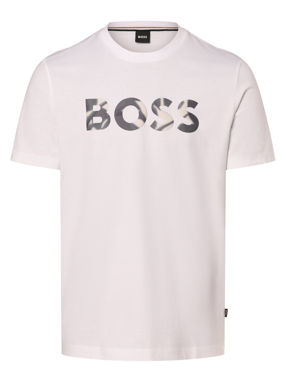 BOSS T-Shirt Herren Baumwolle weiß bedruckt, M