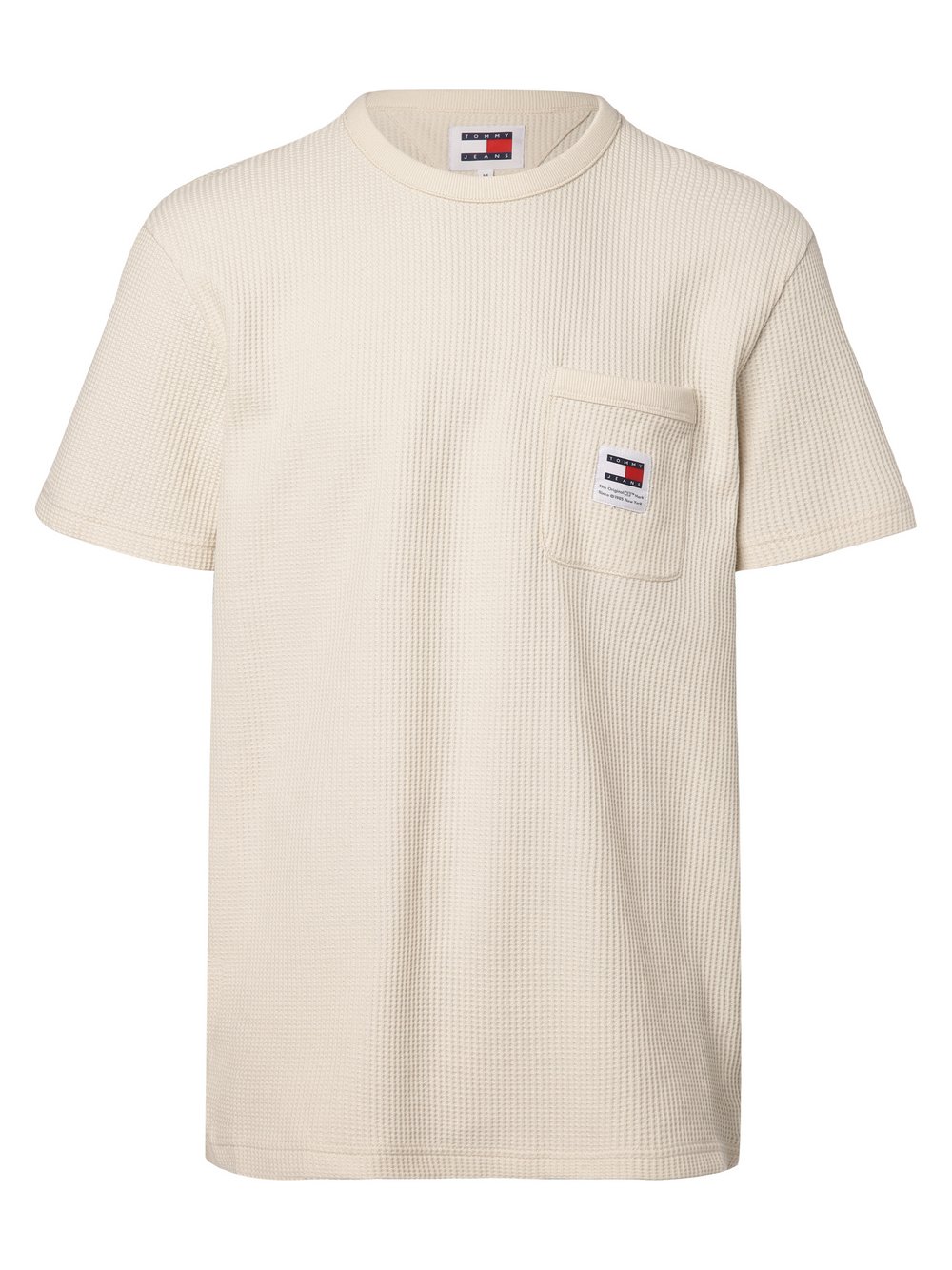 Tommy Jeans T-Shirt Herren Baumwolle beige strukturiert, S