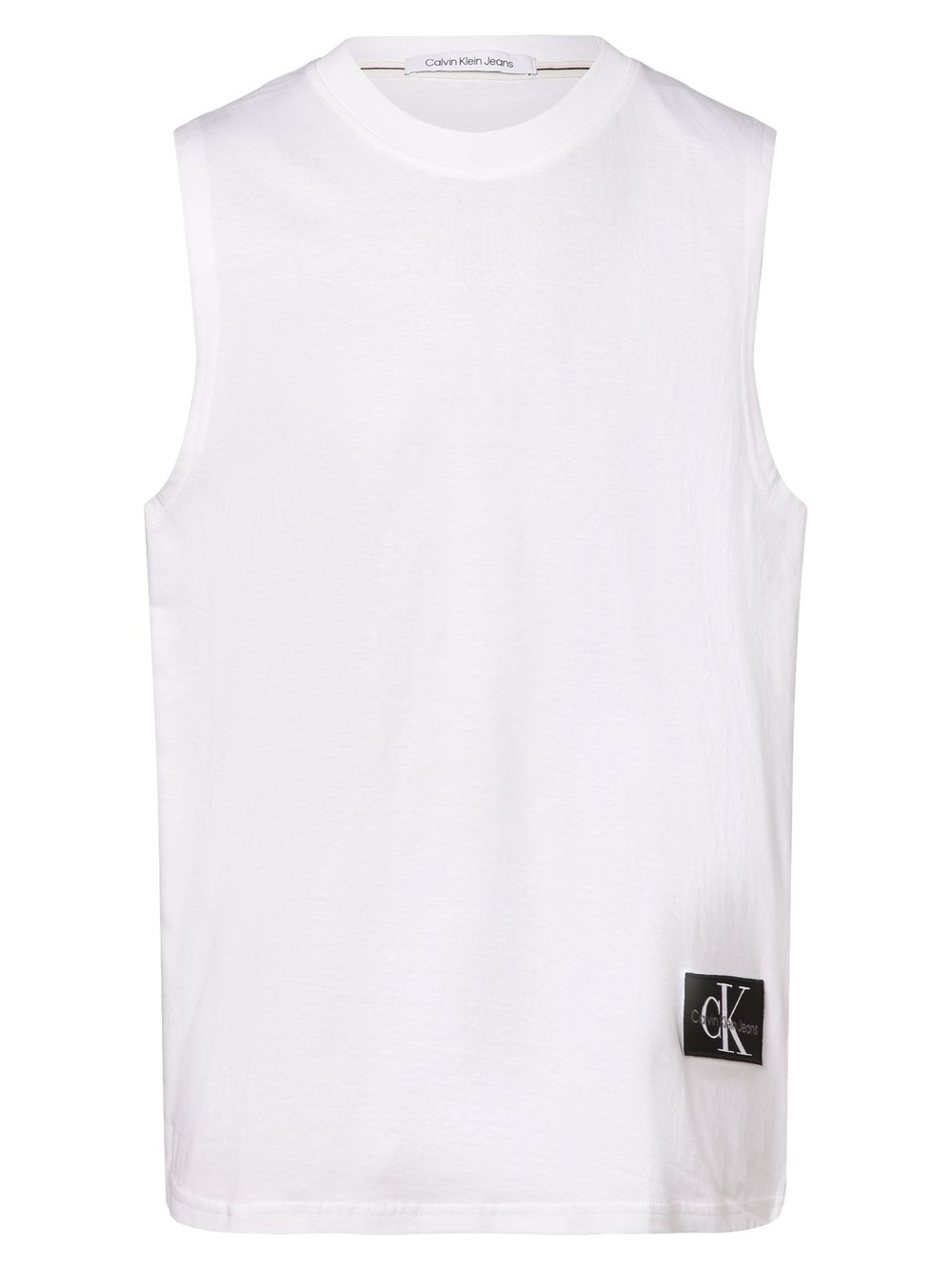 Calvin Klein Jeans Tank top męski Mężczyźni Bawełna biały jednolity, XL