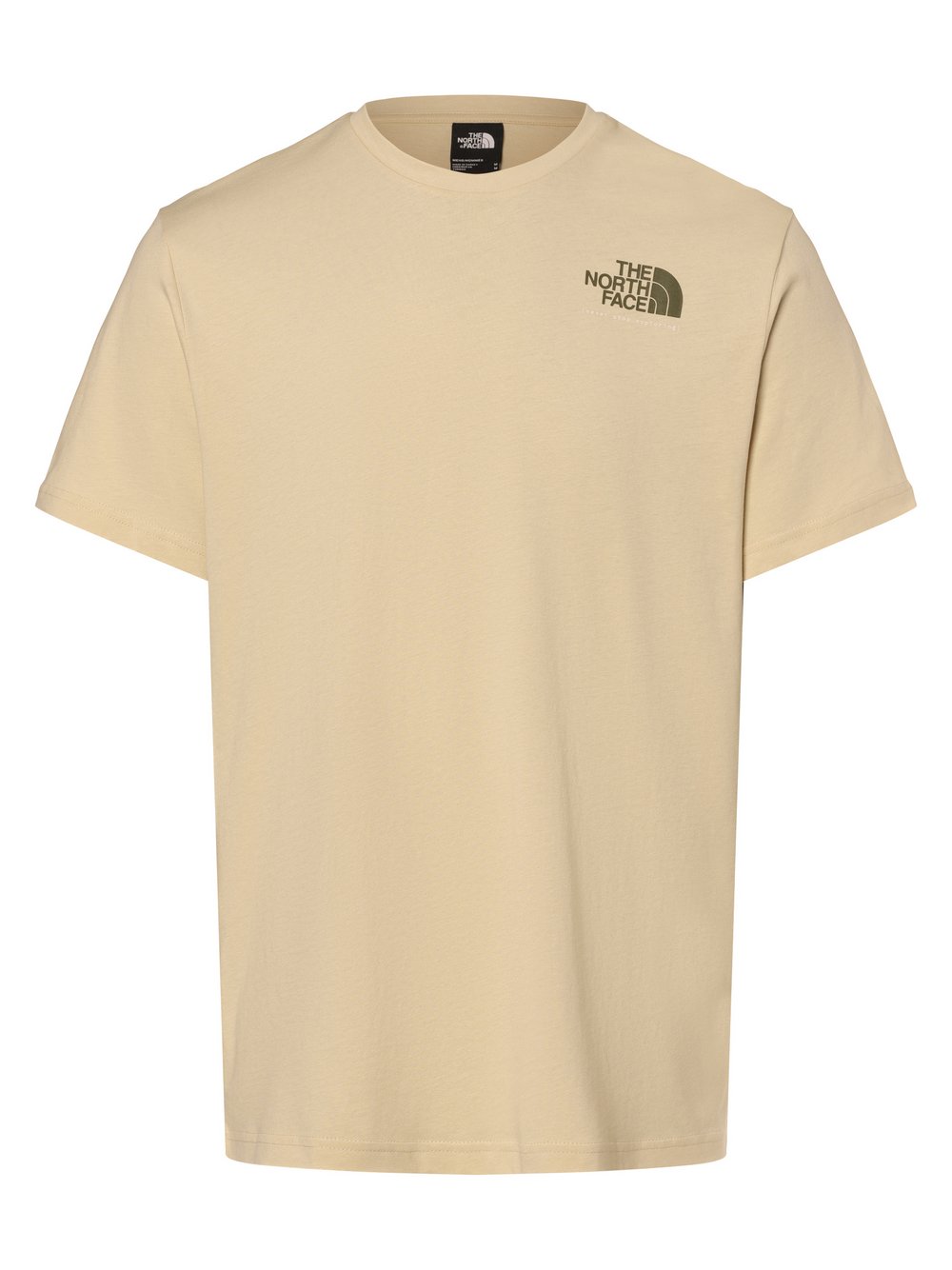 The North Face T-Shirt Herren Baumwolle beige bedruckt, XS