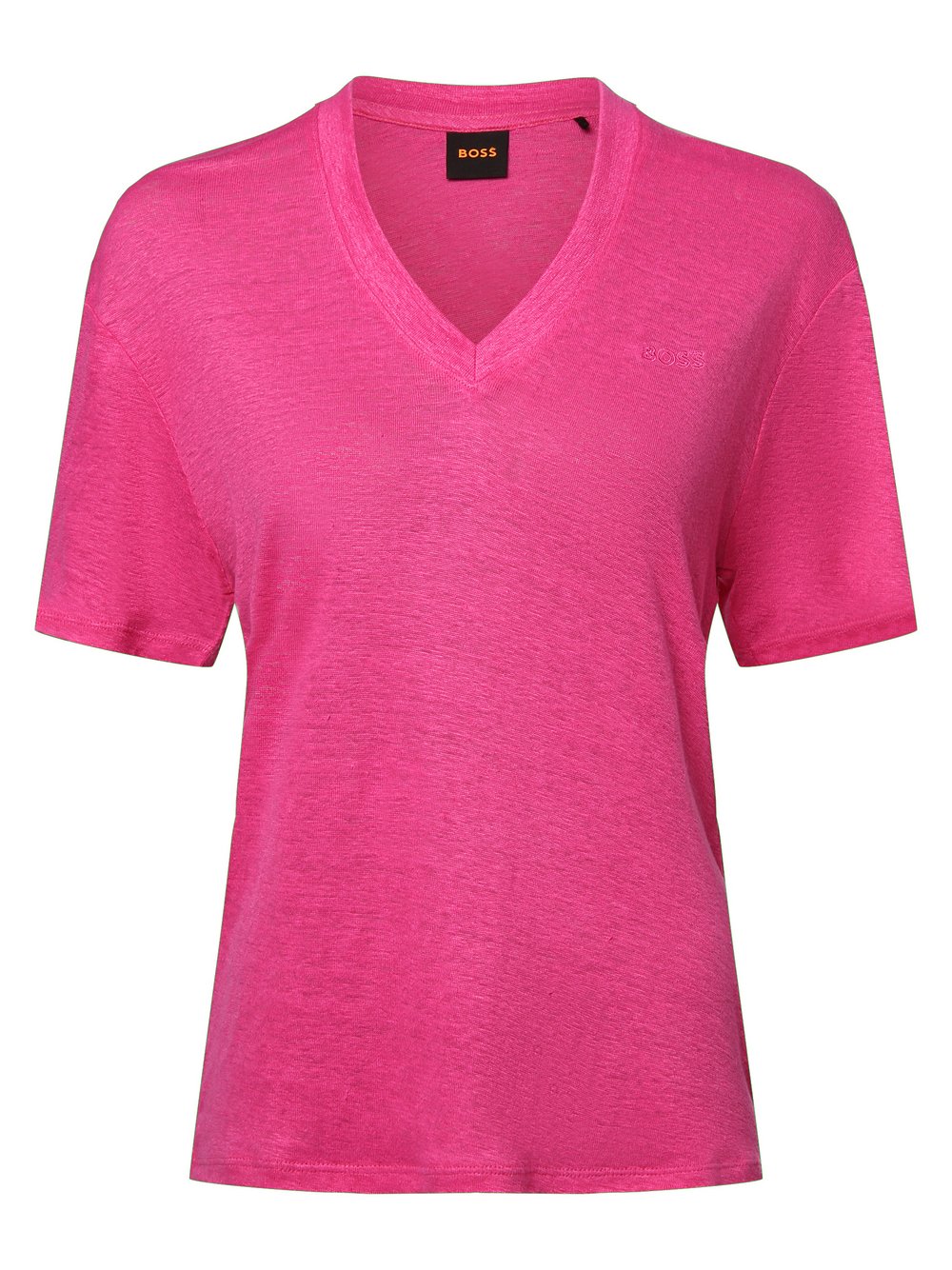 BOSS Orange T-Shirt aus Leinen-Mix Damen pink, M