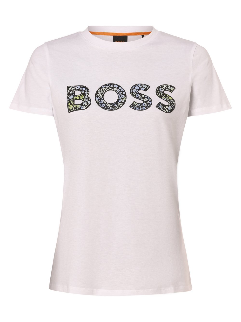 BOSS Orange T-Shirt Damen Baumwolle weiß bedruckt, XS