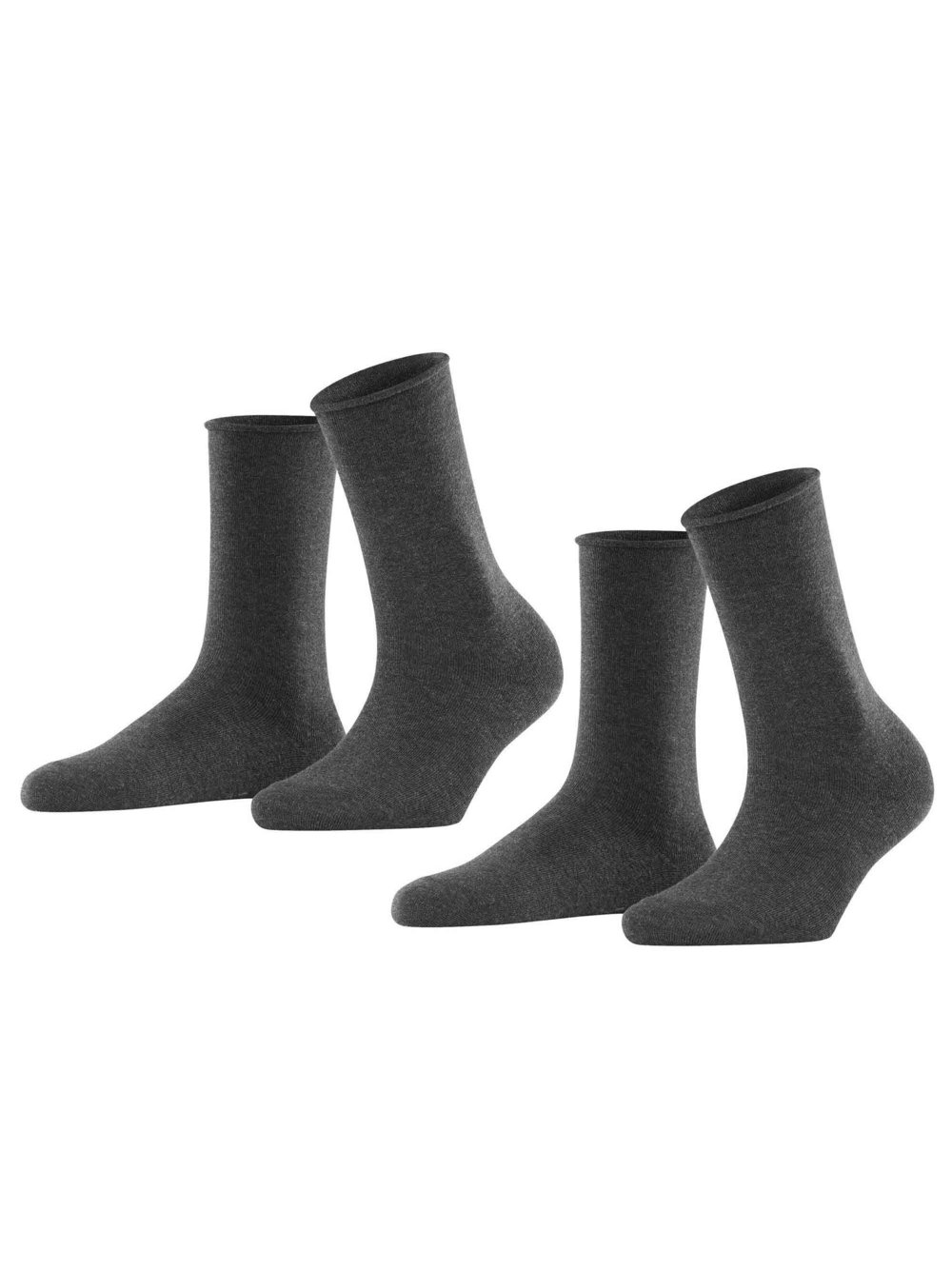 Esprit Casual Socken 2er Pack Damen Baumwolle grau, 35-38