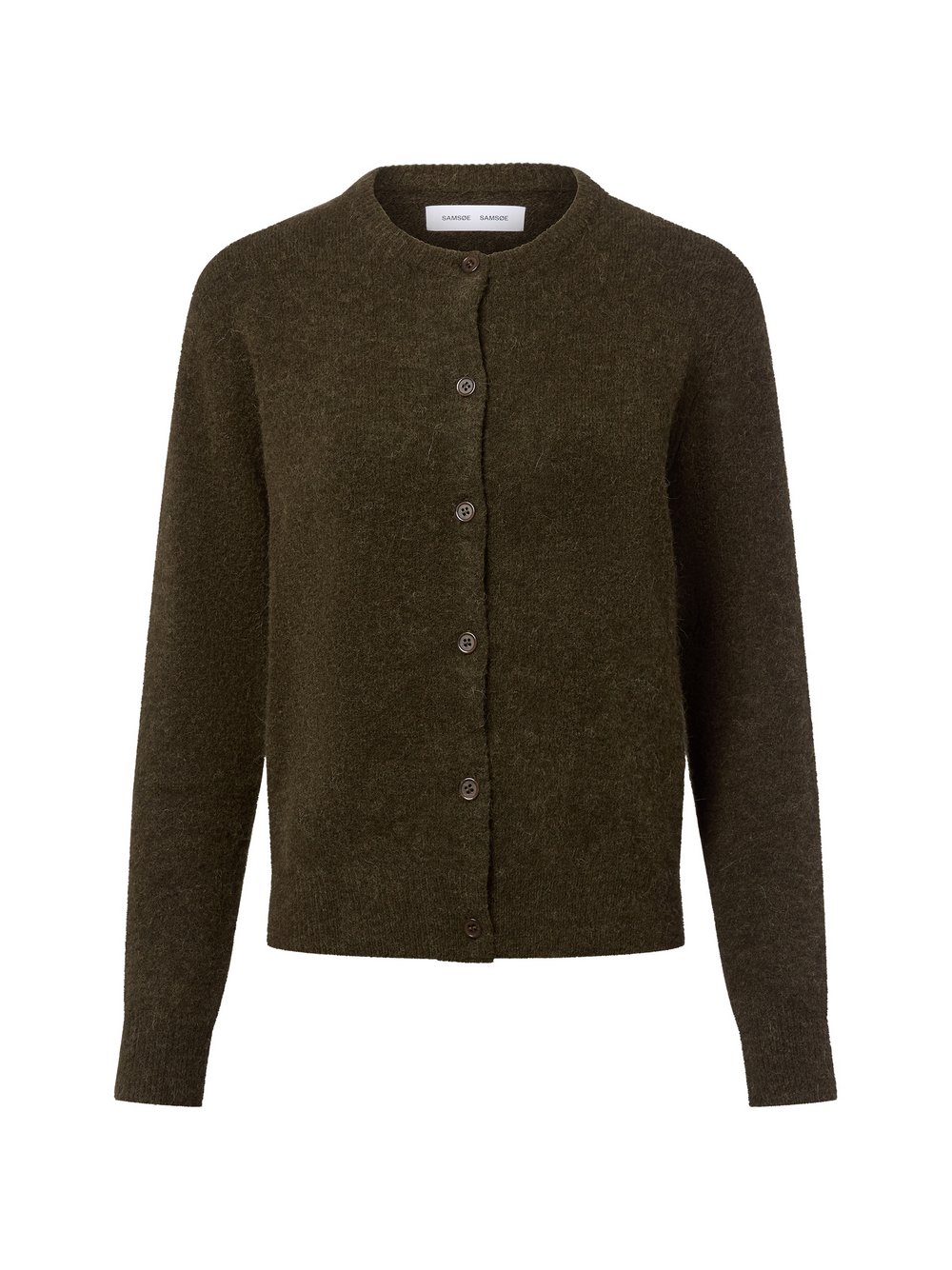 Samsøe Samsøe Strickjacke mit Alpaka-Anteil Damen Wolle grün, XL