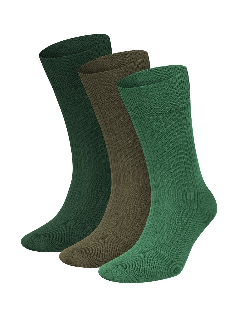 DillySocks 3er-Pack Socken Damen Baumwolle grün, 41-46