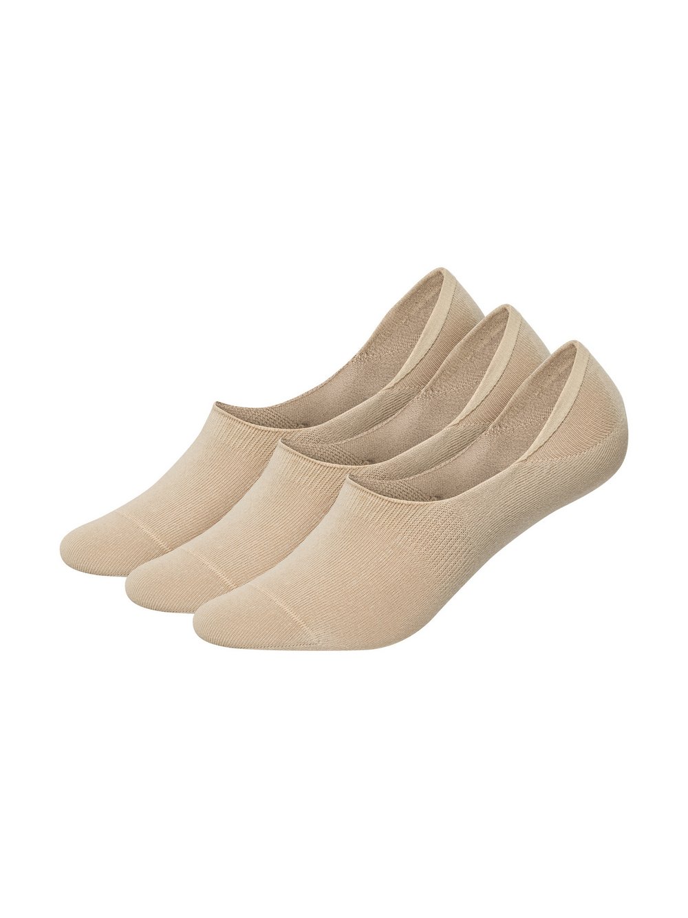 DillySocks 3er-Pack Füßlinge Damen Baumwolle beige, 43-46