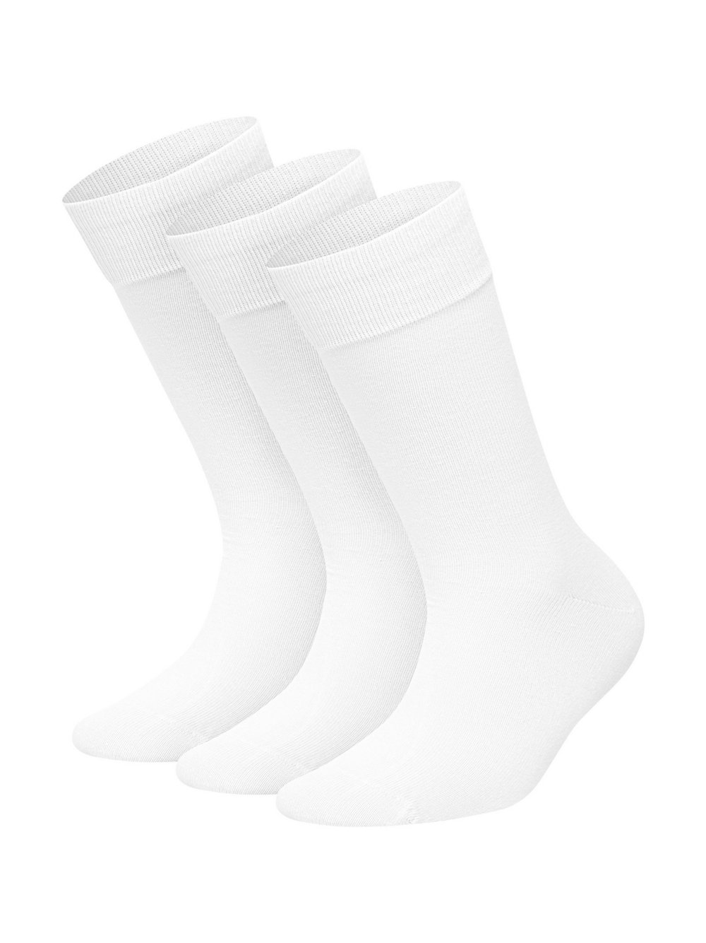 DillySocks 3er-Pack Socken Damen Baumwolle weiß, 36-40