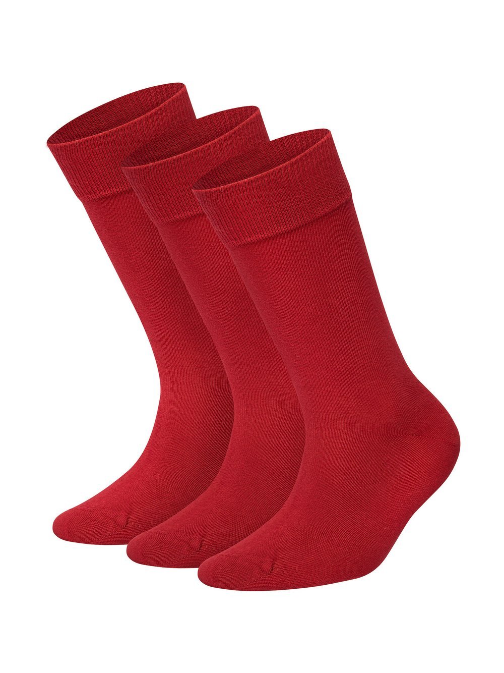 DillySocks 3er-Pack Socken Damen Baumwolle rot, 36-40