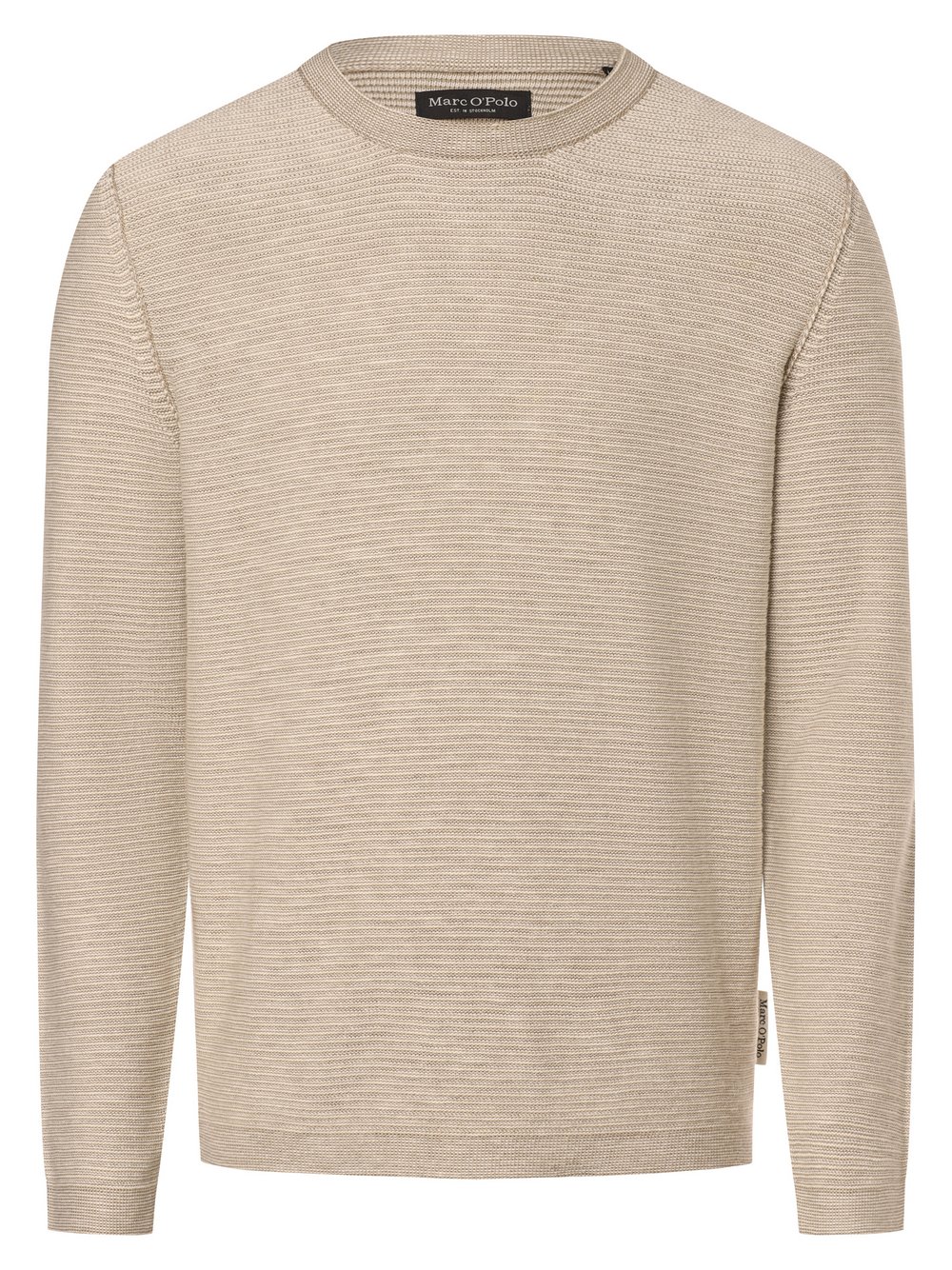 Marc O'Polo Pullover mit Leinen-Anteil Herren Baumwolle beige, M