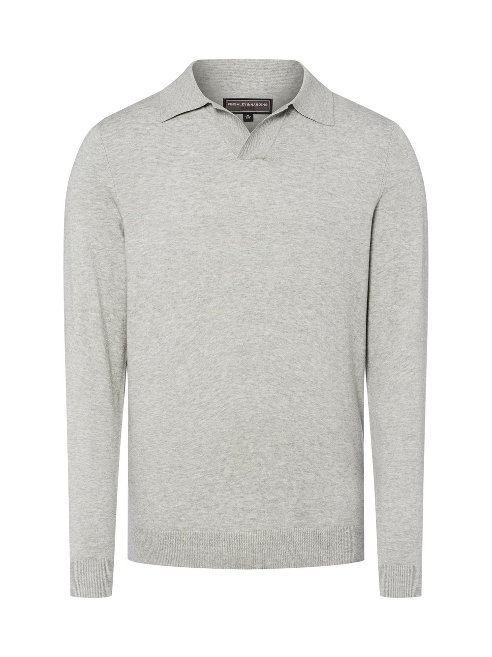 Finshley & Harding Pullover Herren Baumwolle grau meliert, M