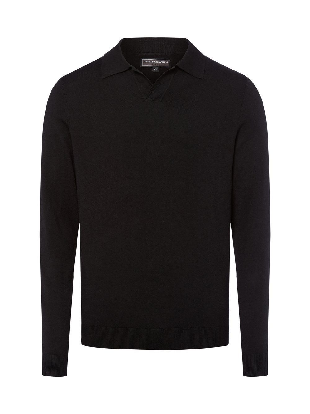 Finshley & Harding Pullover Herren Baumwolle schwarz, L
