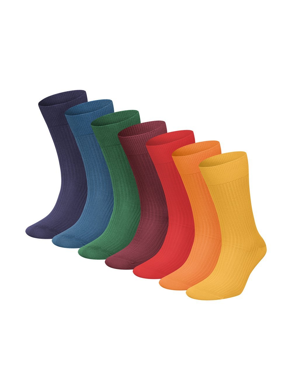 DillySocks 7er-Pack Socken Damen Baumwolle mehrfarbig, 36-40