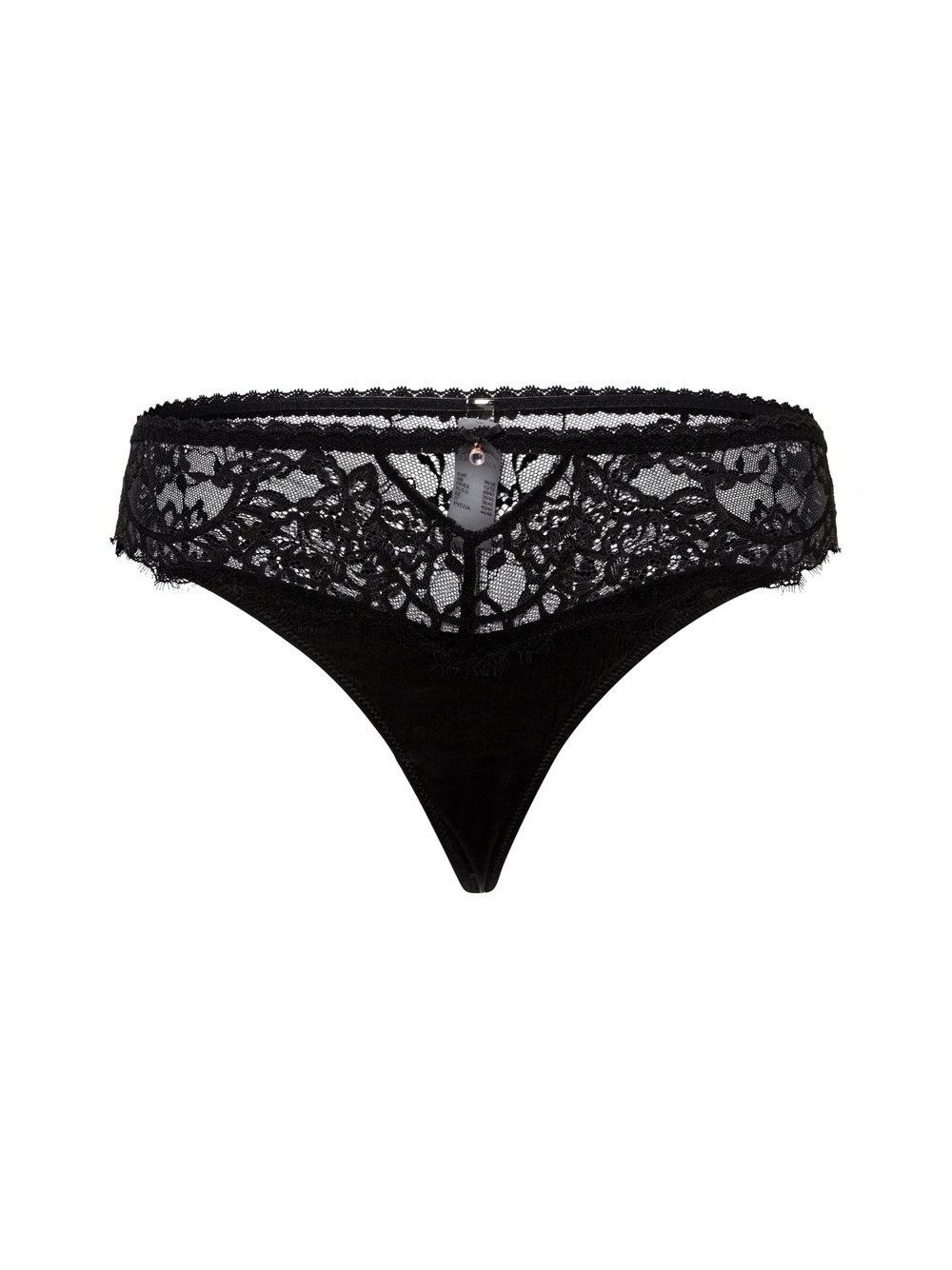 Lascana String mit Seiden-Anteil Damen Polyamid schwarz, 44/46