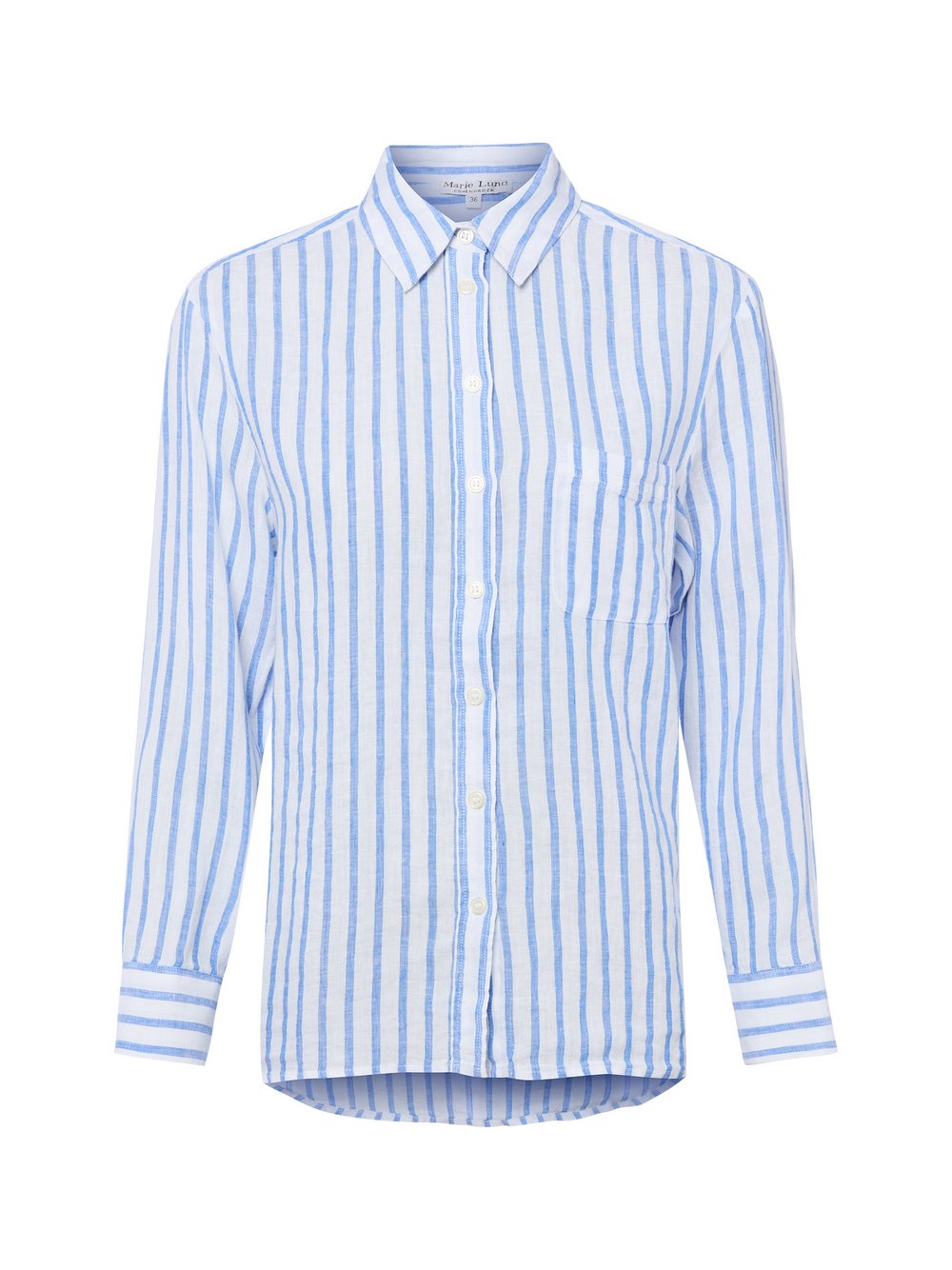 Marie Lund Leinenbluse Damen blau gestreift, 44