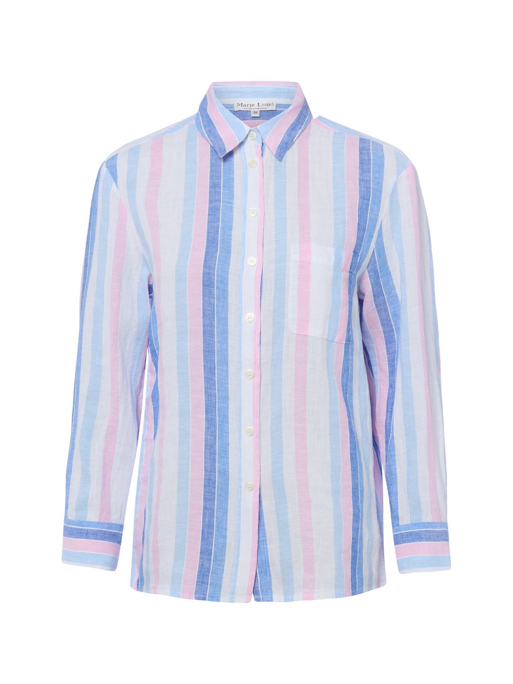 Marie Lund Leinenbluse Damen blau gestreift, 36
