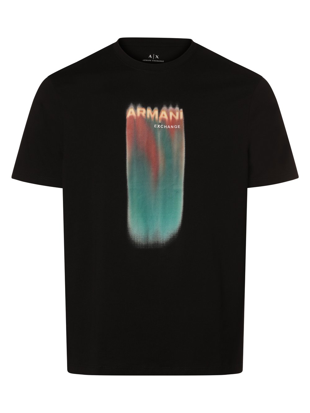 Armani Exchange Koszulka męska Mężczyźni Bawełna czarny nadruk, XL