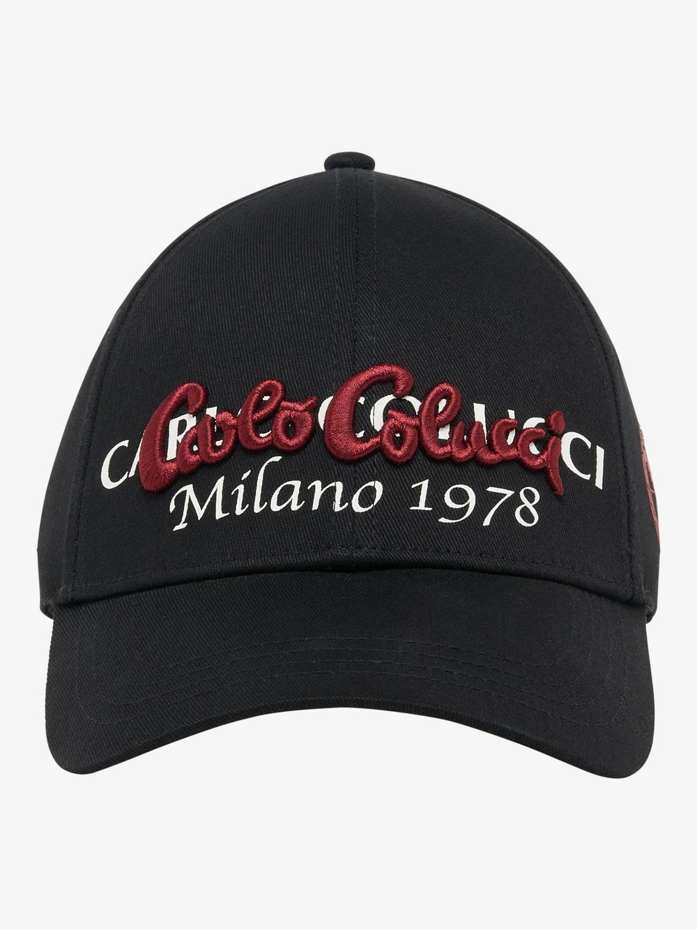 Carlo Colucci Baseball Cap  Damen Baumwolle schwarz gemustert, ONE SIZE