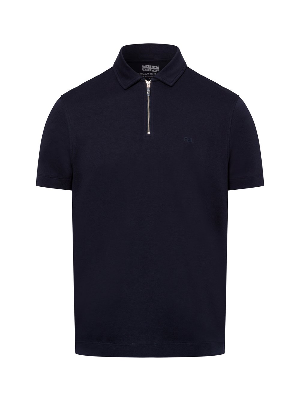 Finshley & Harding London Poloshirt Herren Baumwolle blau, L