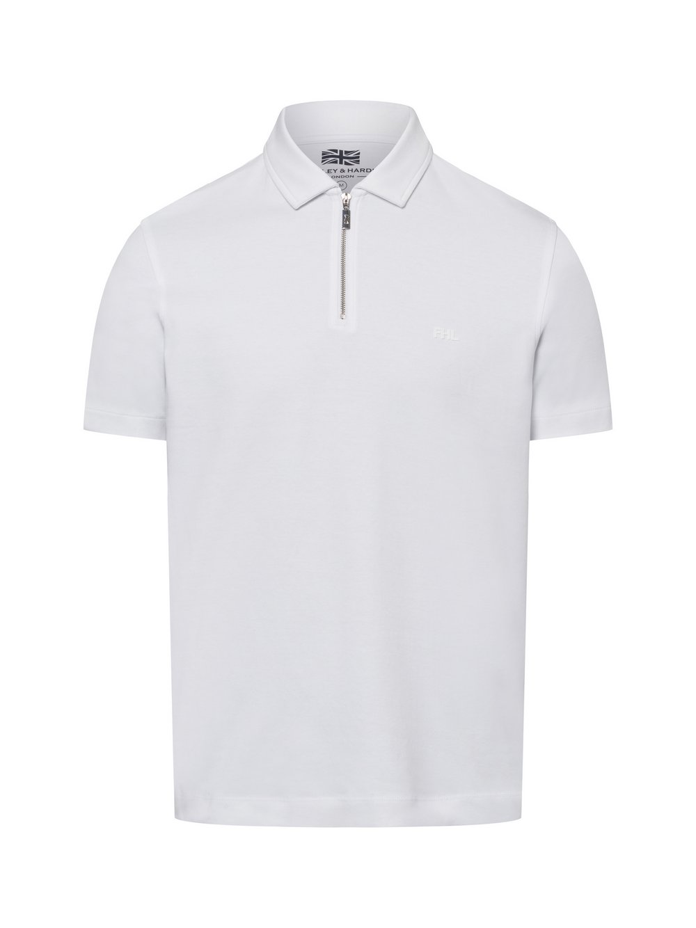 Finshley & Harding London Poloshirt Herren Baumwolle weiß, L