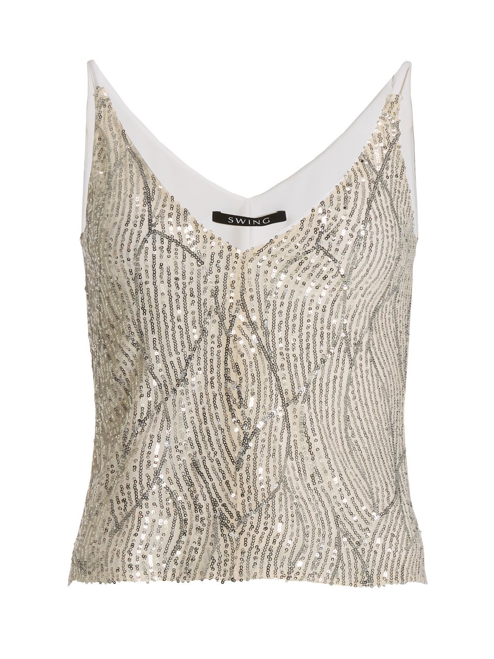Swing Pailletten-Top Damen mehrfarbig gemustert, 42