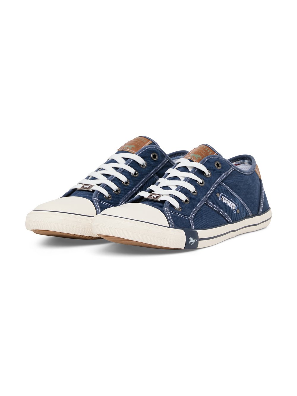 Mustang Sneaker Herren Baumwolle blau, 43