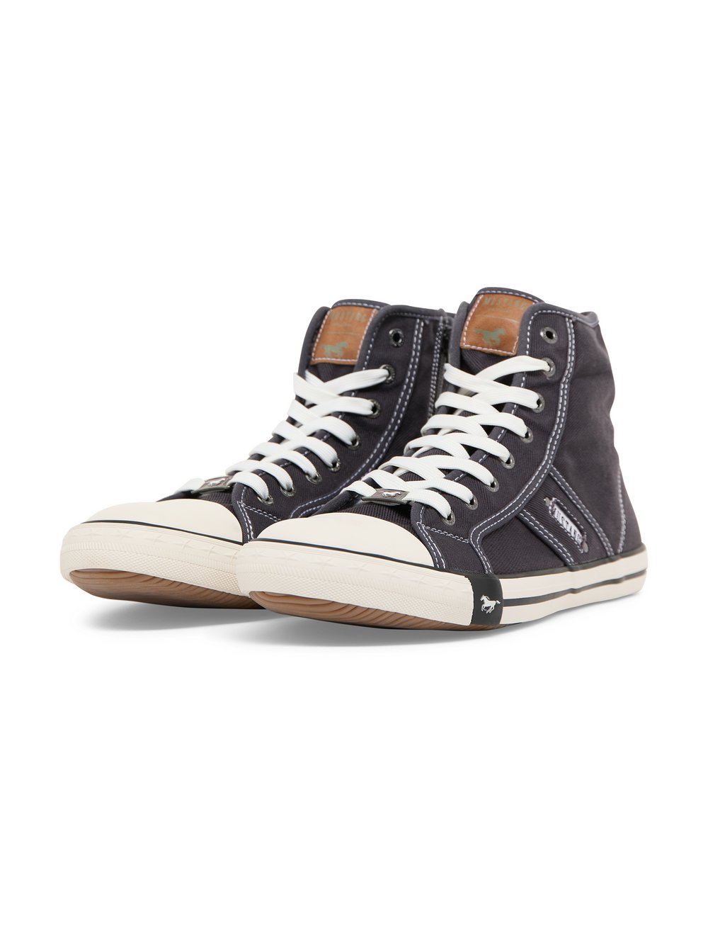 Mustang Sneaker Herren Baumwolle schwarz, 42