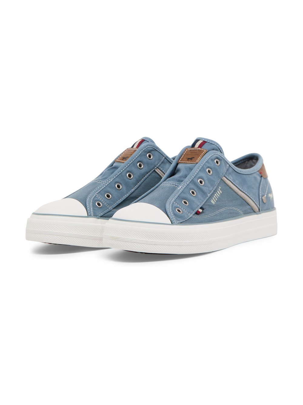 Mustang Sneaker Damen Baumwolle blau, 44