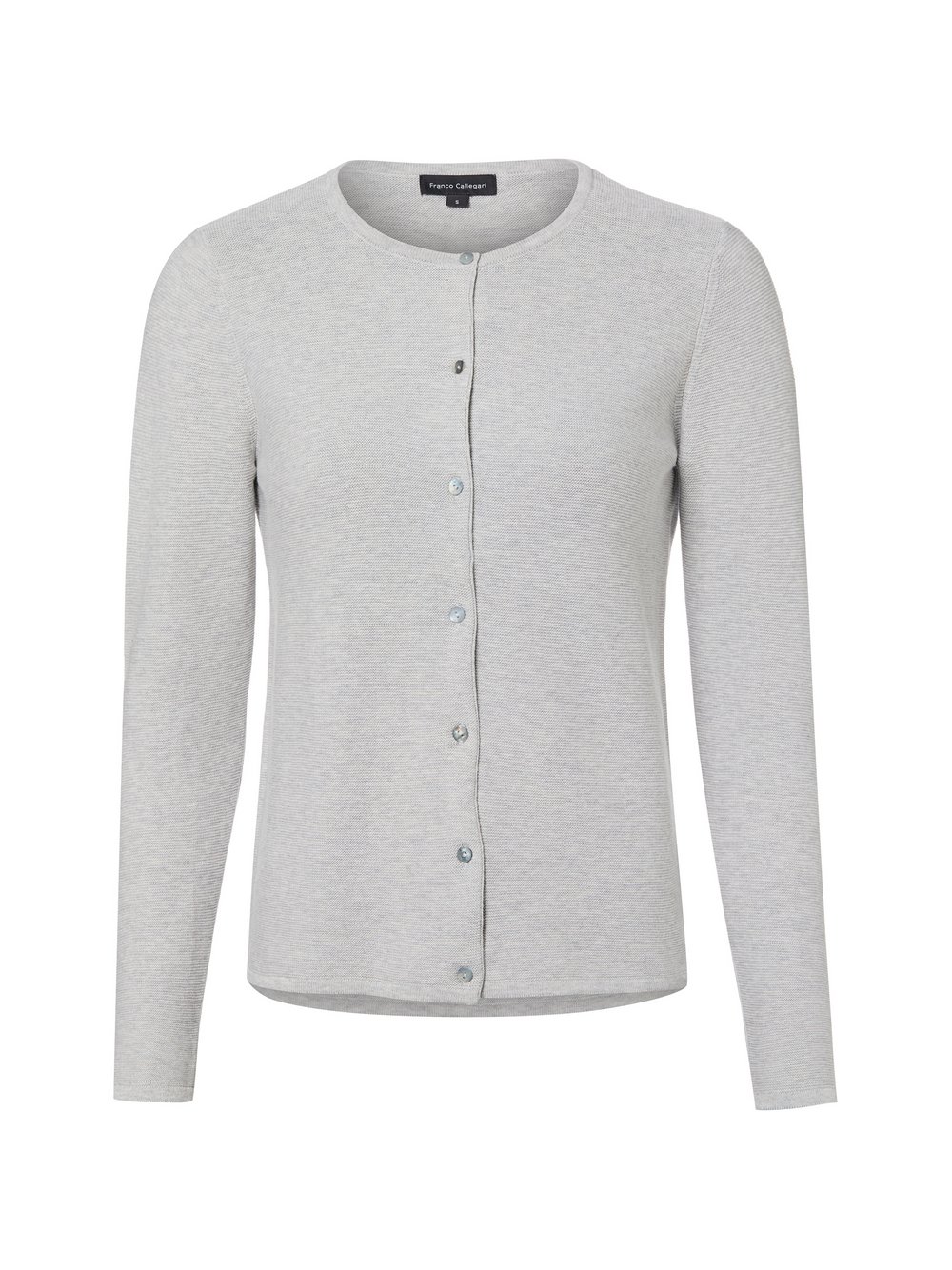 Franco Callegari Strickjacke Damen Baumwolle grau meliert, XL