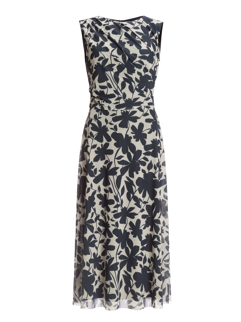 Swing Abendkleid Damen blau gemustert, 40