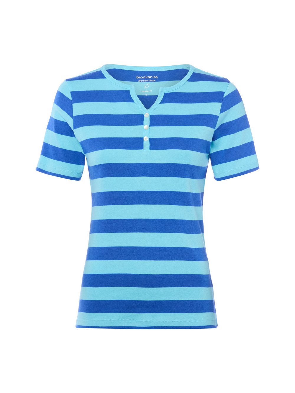 brookshire T-Shirt Damen Baumwolle blau gestreift, M