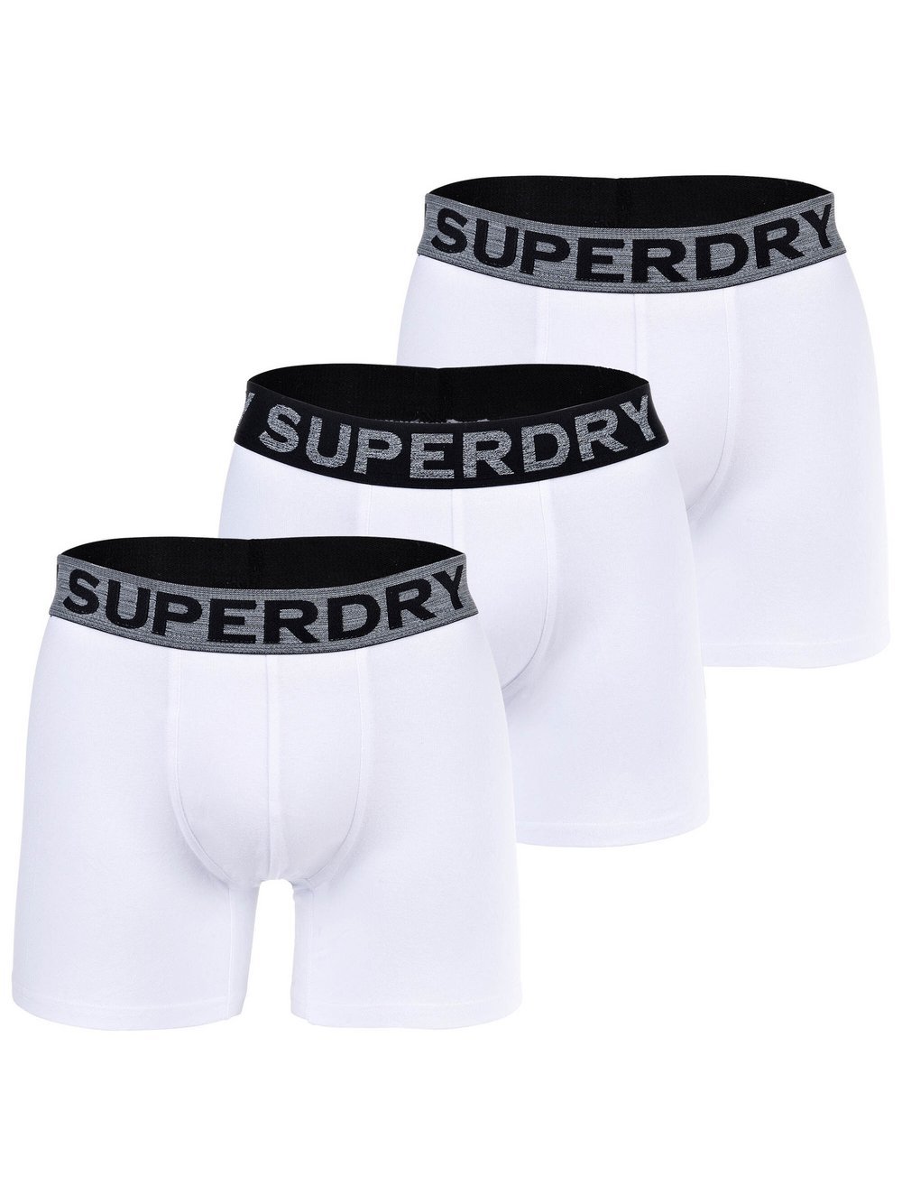 Superdry Boxershort 3er Pack Herren Baumwolle weiß, L