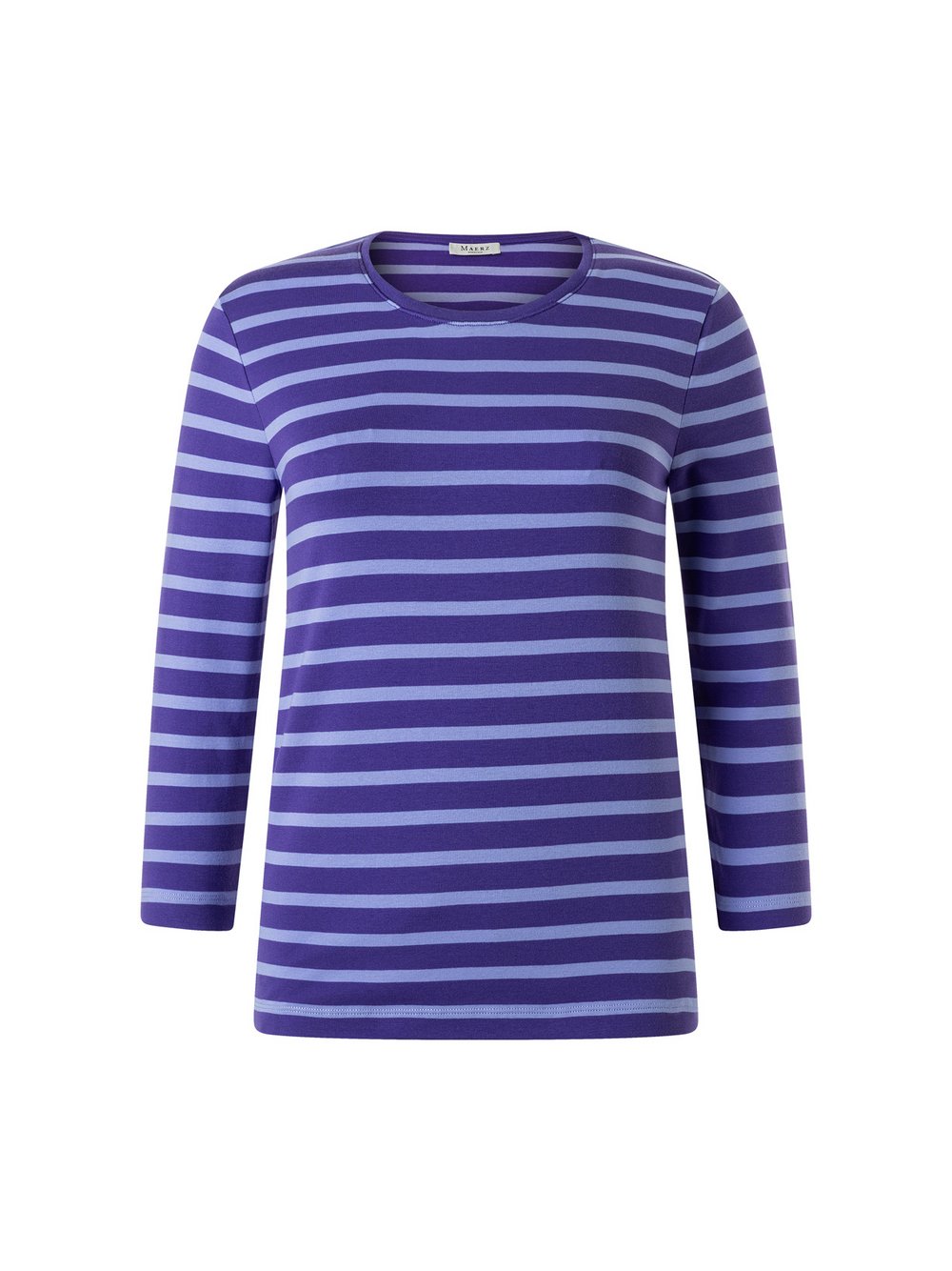 MAERZ Langarmshirt Damen Baumwolle lila gestreift, 40
