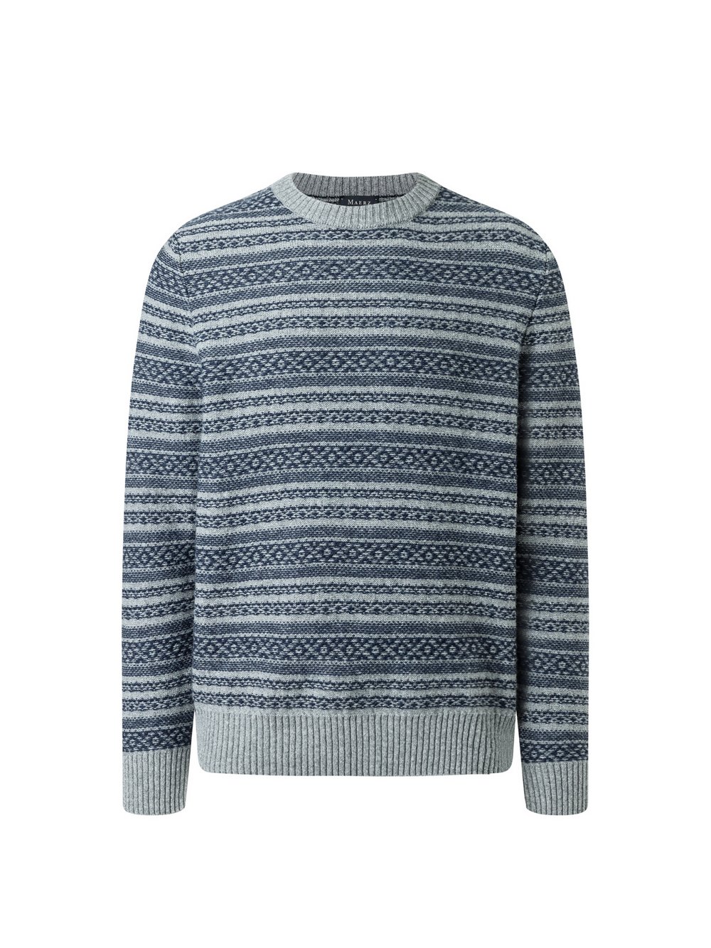 Thumbnail - MAERZ Strickpullover Herren Schurwolle mehrfarbig gestreift, 50