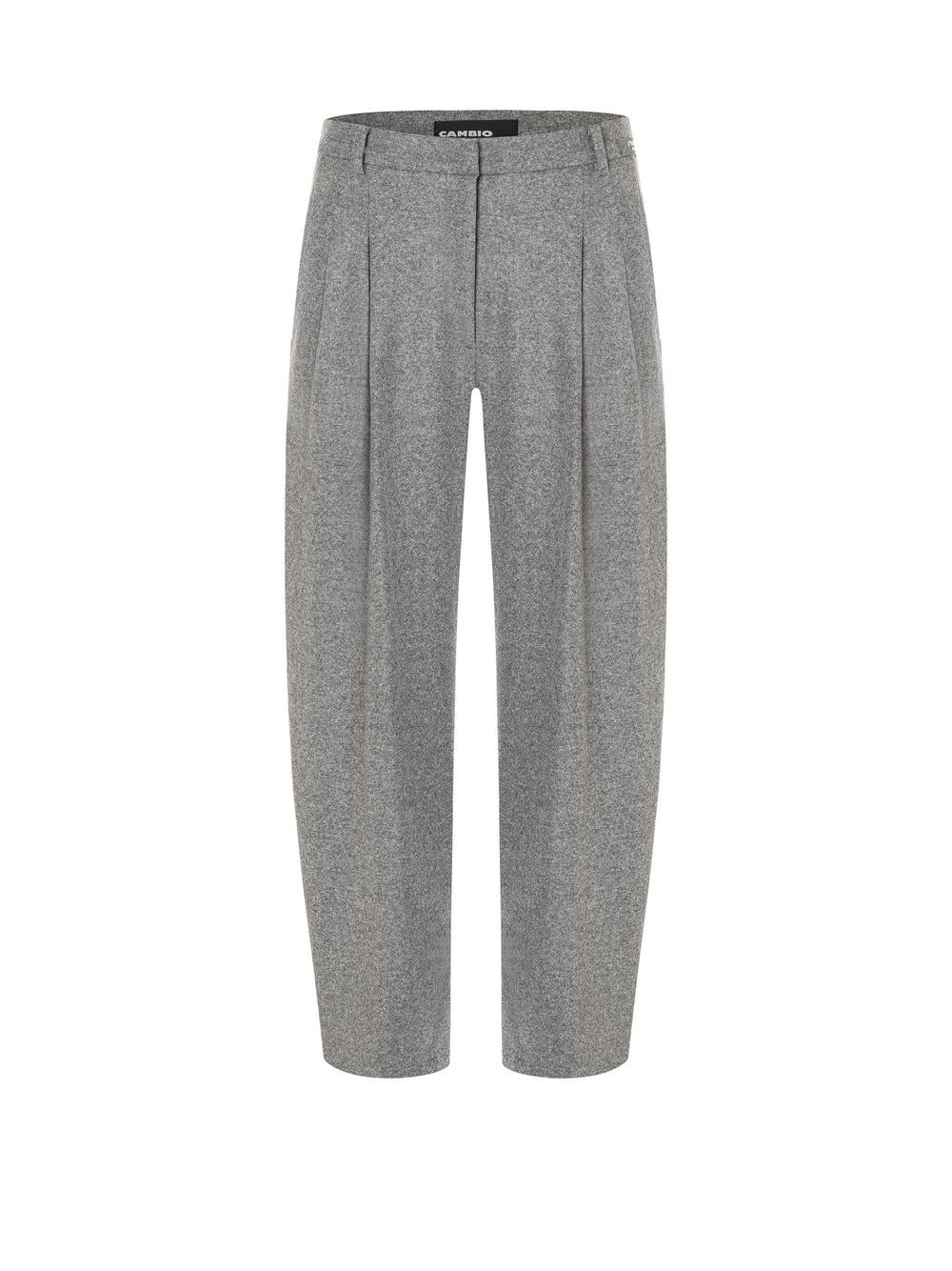Cambio Bundfaltenhose mit Woll-Anteil Damen grau meliert, 42