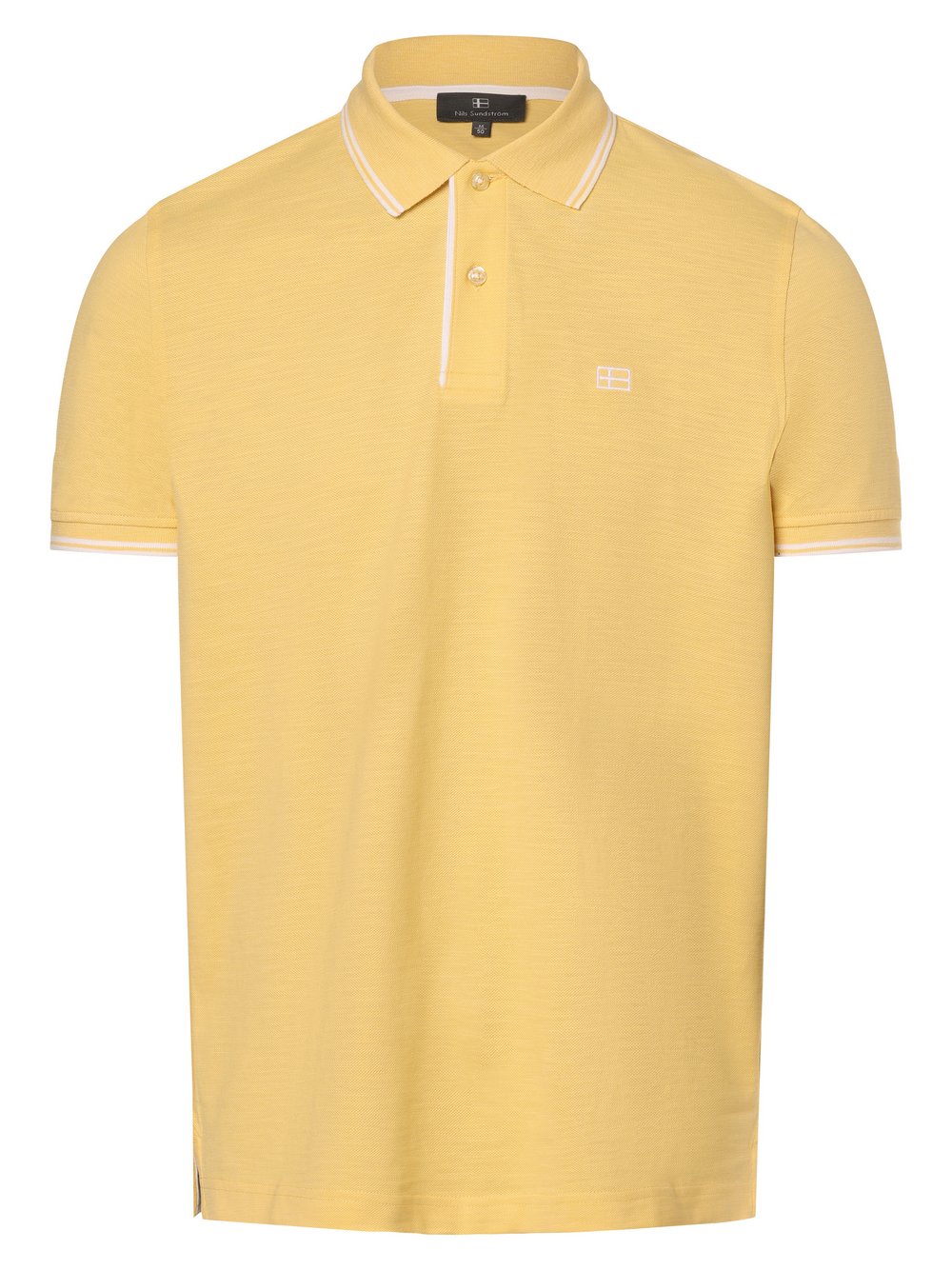 Nils Sundström Poloshirt Herren Baumwolle gelb, S