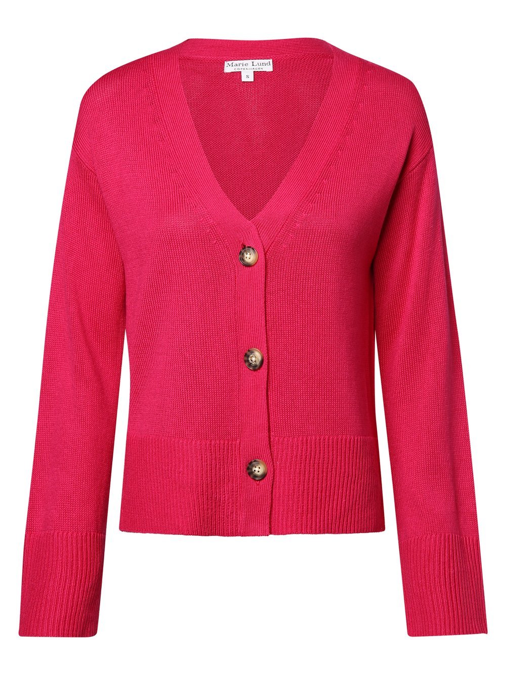 Marie Lund Strickjacke mit Leinen-Anteil Damen pink, L