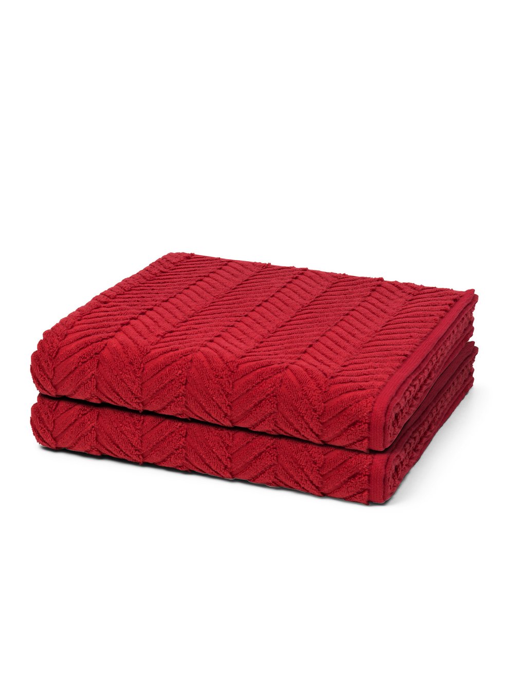 Thumbnail - Ross Handtuchset 2-teilig Damen Baumwolle rot, ONE SIZE