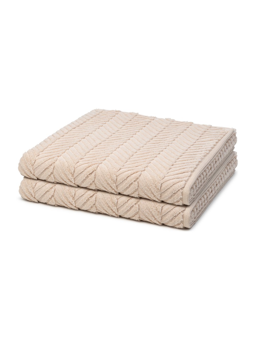 Ross Handtuchset 2-teilig Damen Baumwolle beige, ONE SIZE