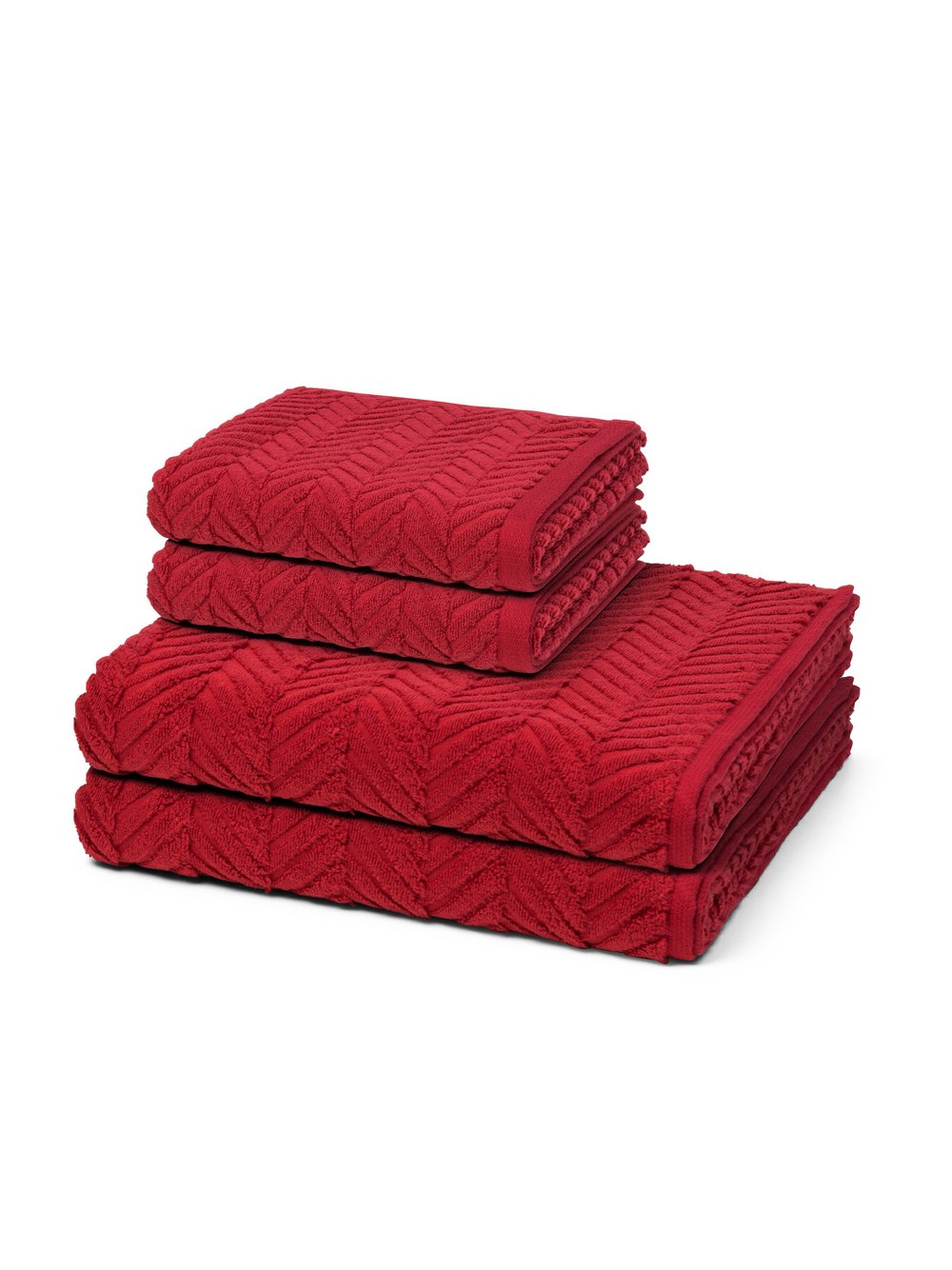 Thumbnail - Ross Handtuchset 2-teilig Damen Baumwolle rot, ONE SIZE
