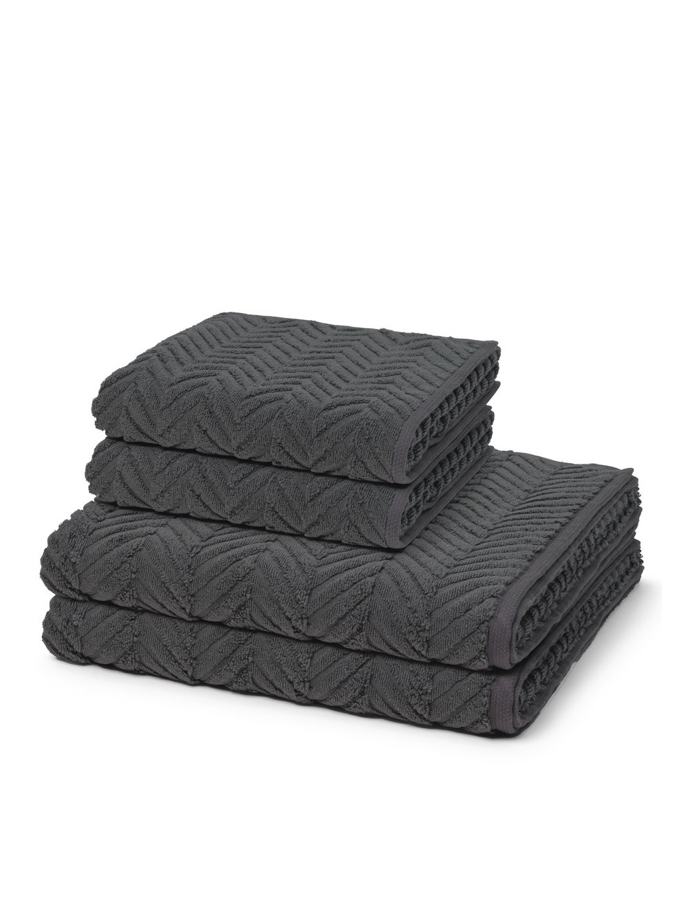 Thumbnail - Ross Handtuchset 2-teilig Damen Baumwolle grau, ONE SIZE