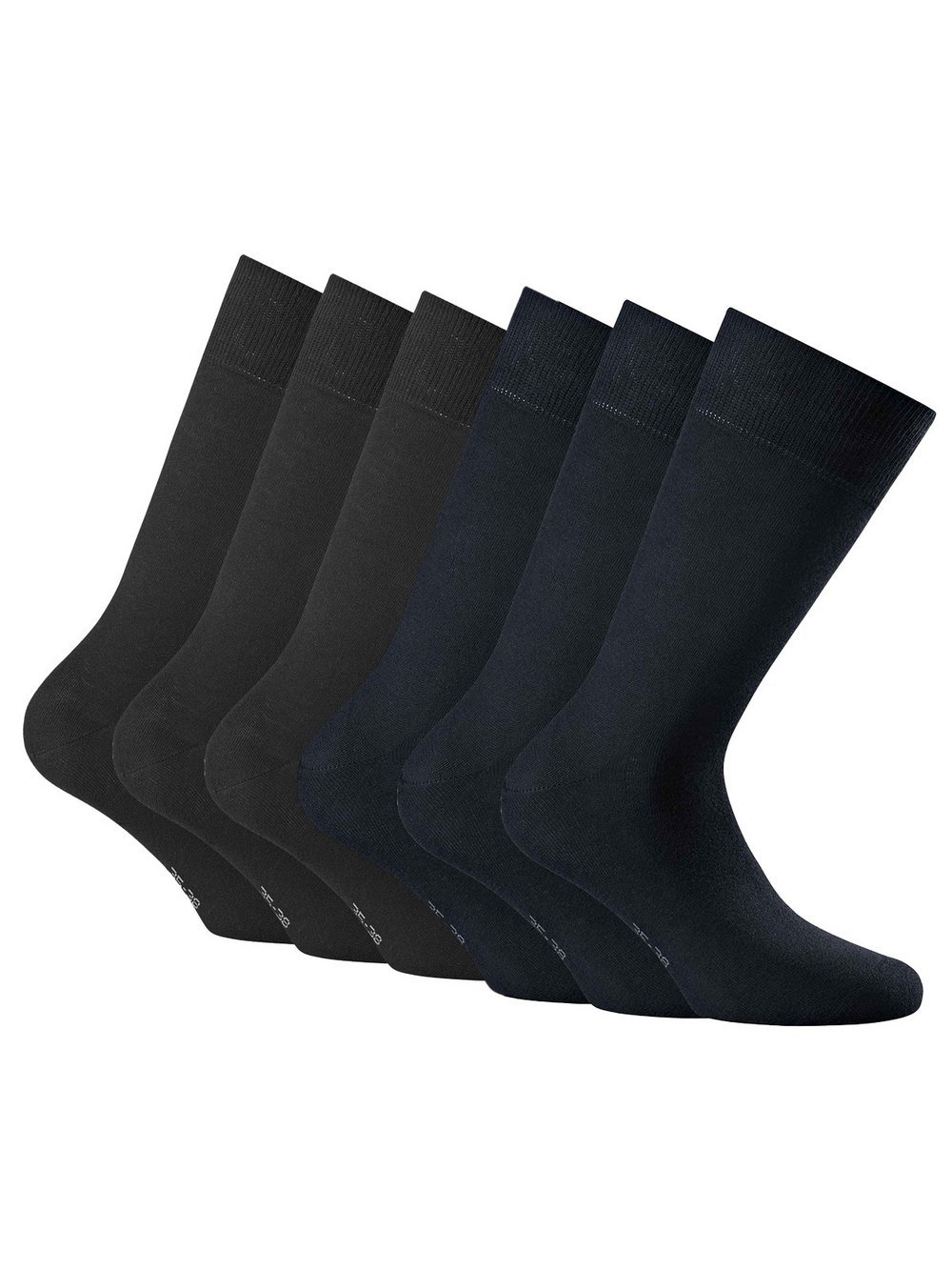 Rohner Socken 6er Pack Damen Baumwolle mehrfarbig, 43-46