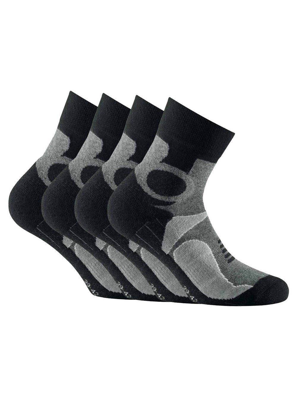 Rohner Socken 4er Pack Damen Baumwolle grau, 43-46