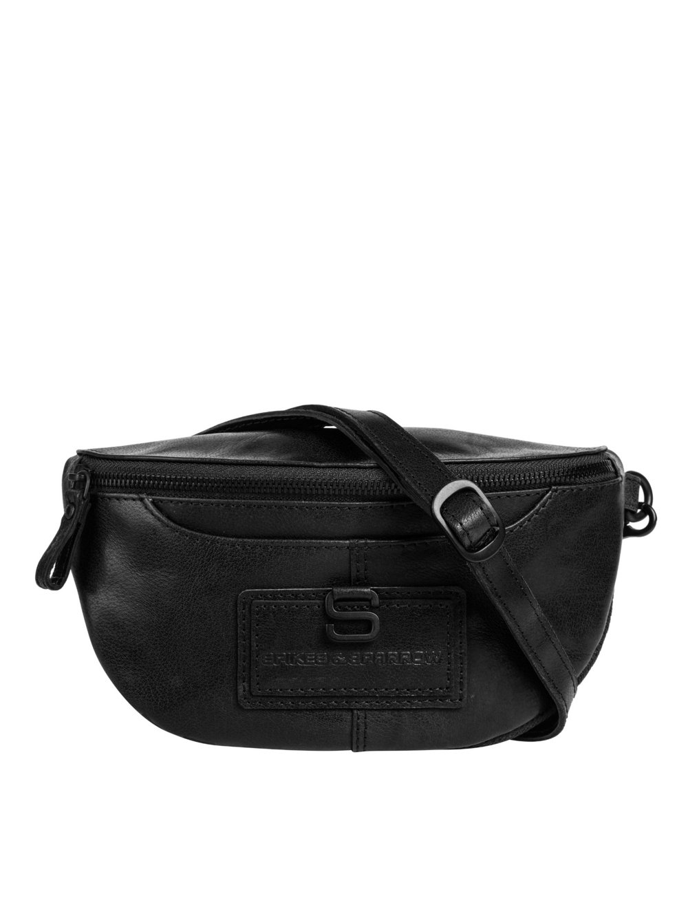 Thumbnail - Spikes & Sparrow Gürteltasche Damen Leder schwarz, ONE SIZE