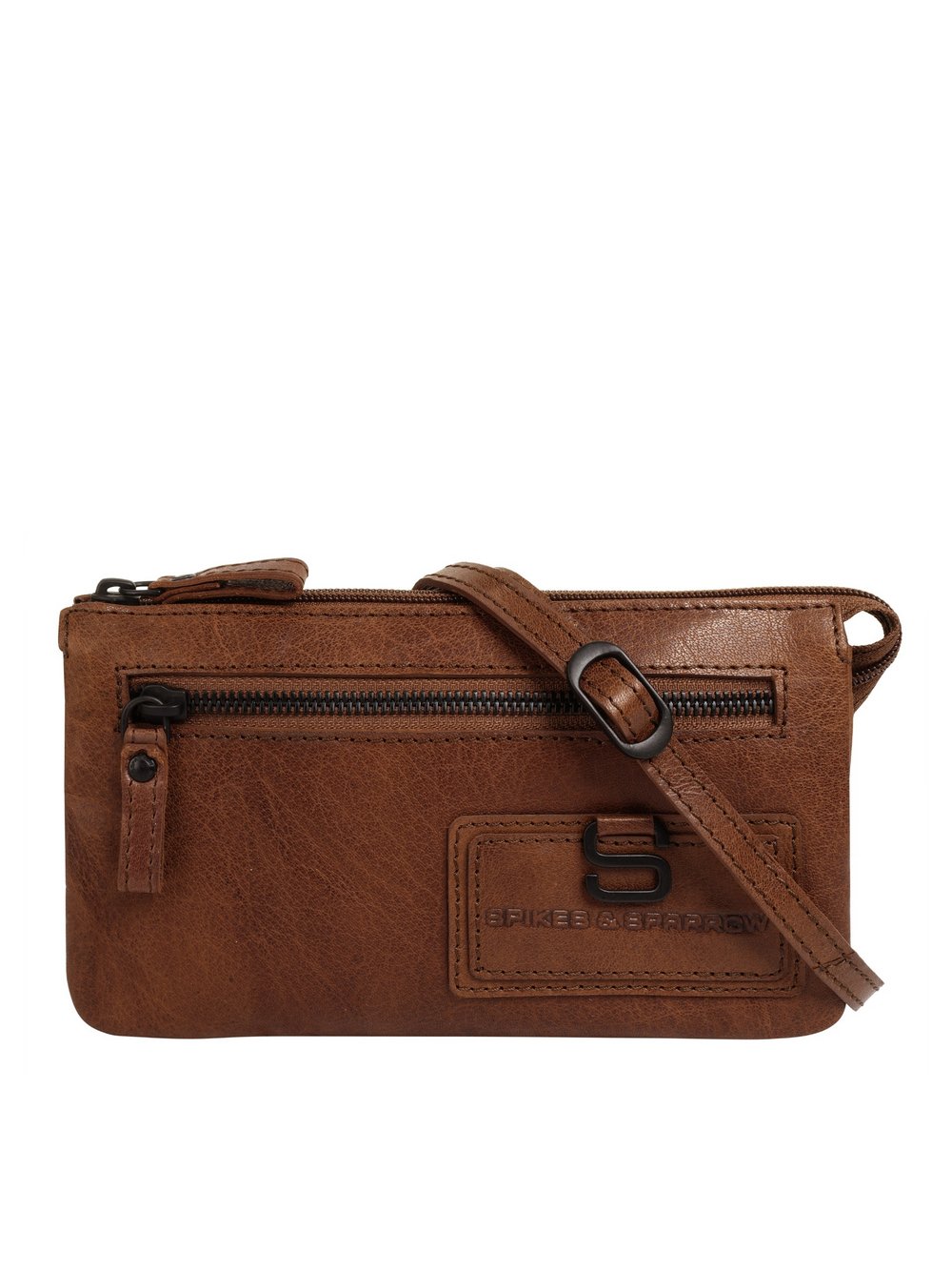 Spikes & Sparrow Umhängetasche Damen Leder braun, ONE SIZE