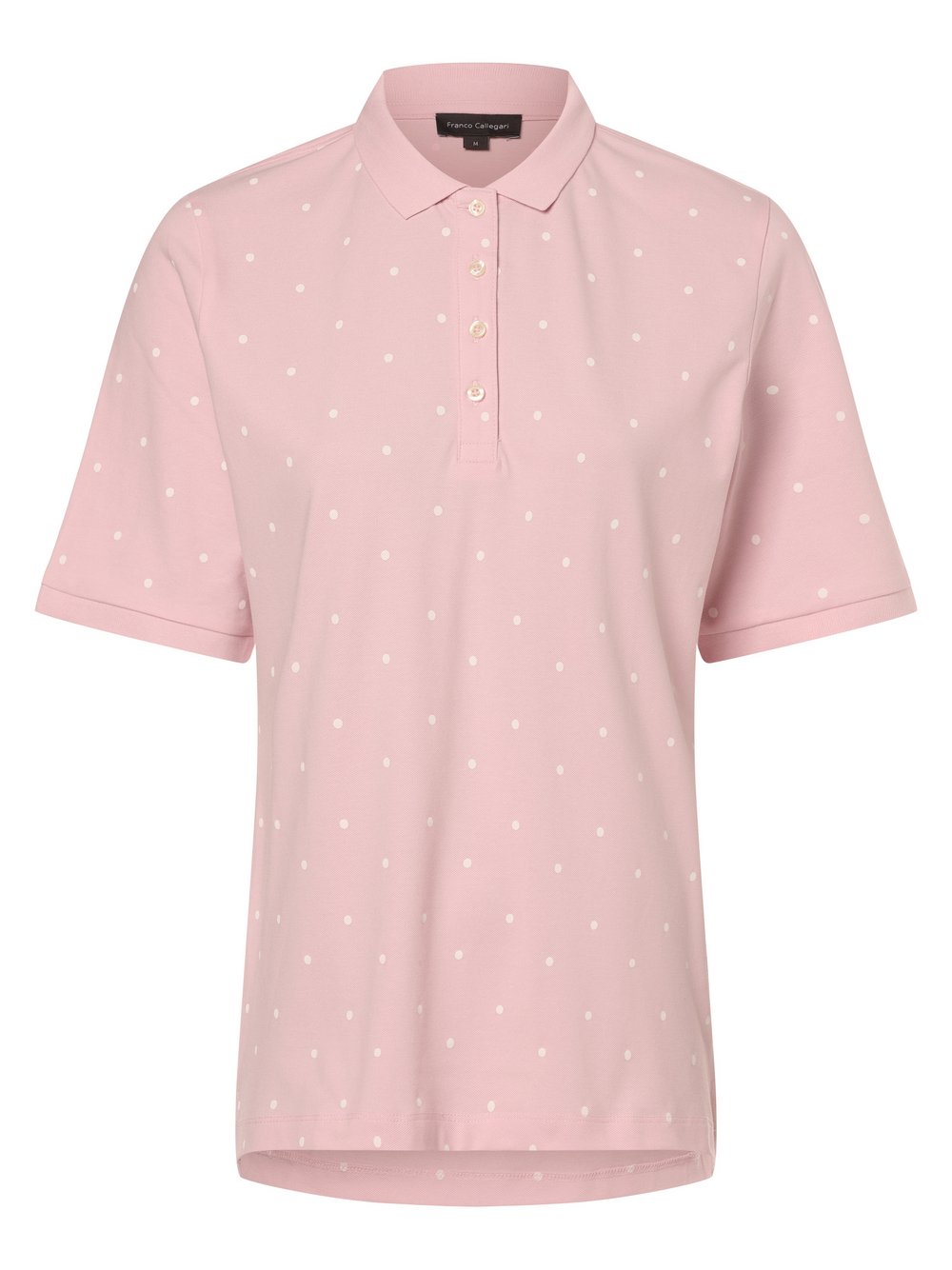 Franco Callegari Poloshirt Damen Baumwolle rosa bedruckt, XXXL