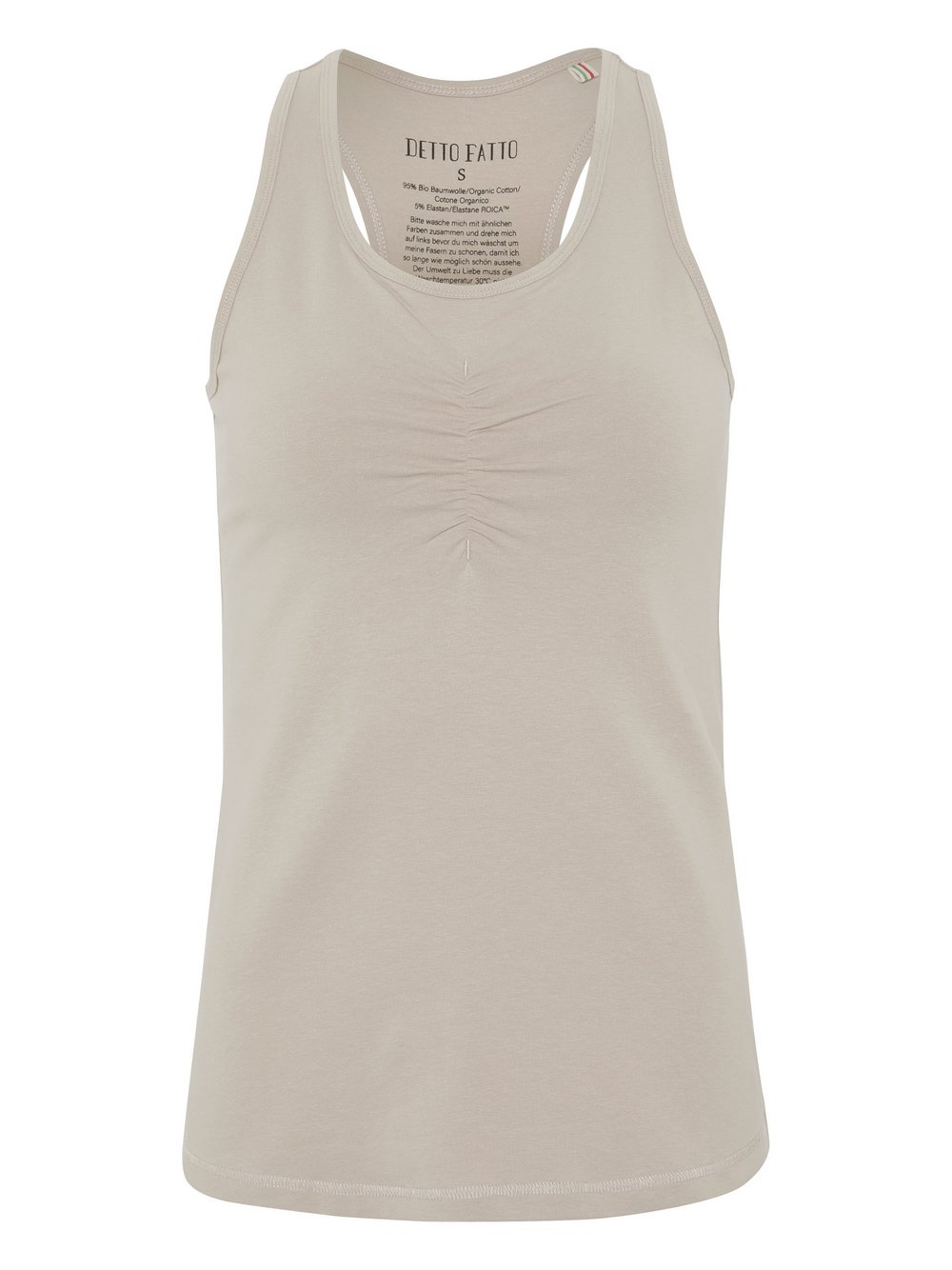 Detto Fatto Tank Top Damen Baumwolle grau, 36-38